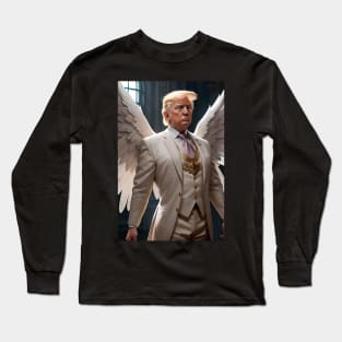 Donald J Trump The Chosen One Trump - Artificial Intelligence Art AI - Donald Trump Mug Shot 2024 - Never Surrender Long Sleeve T-Shirt